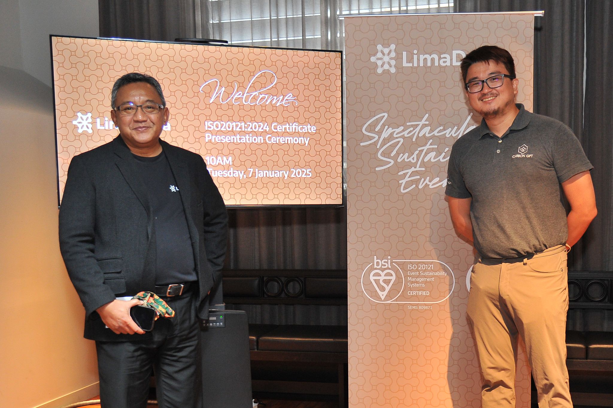 Lima Deria’s ISO 20121:2024 Certificate Presentation Ceremony